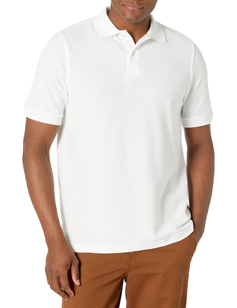 Lee mens Classic Polo Shirt, White, Medium US - Image 1